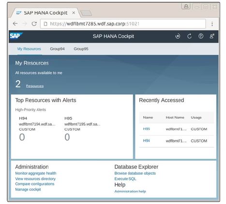 SAP HANA Cockpit